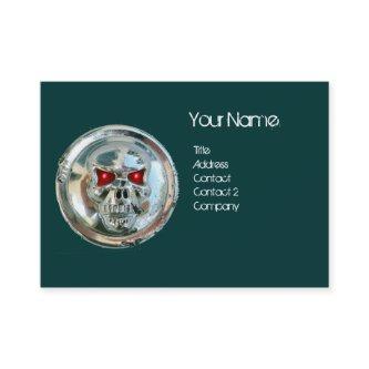 CHROME SKULL GREEN AND RED RUBY MONOGRAM
