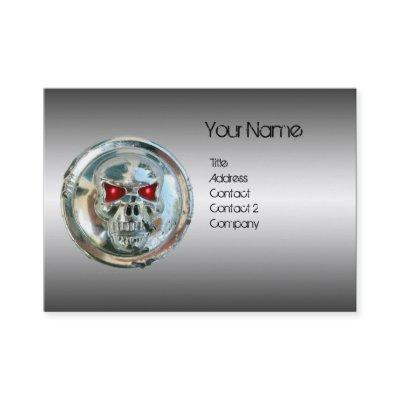CHROME SKULL ,STEEL AND RED RUBY MONOGRAM
