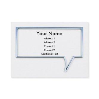 chrome speech bubble