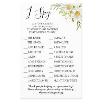 Chrysanthemum I spy wedding reception game card Flyer