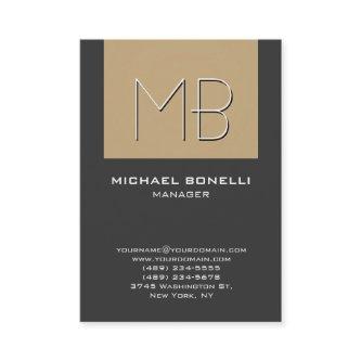 Chubby beige gray unique monogram