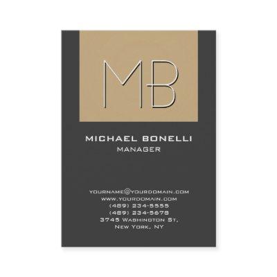 Chubby beige gray unique monogram
