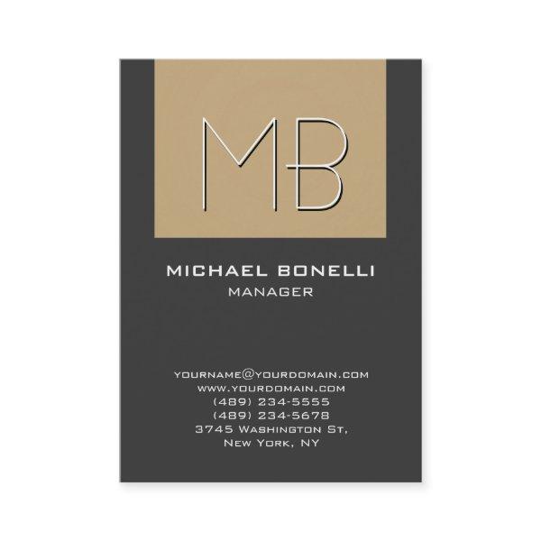 Chubby beige gray unique monogram