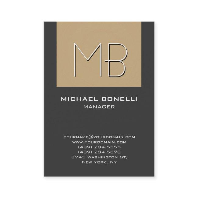 Chubby beige gray unique monogram