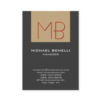 Chubby beige red gray chic monogram