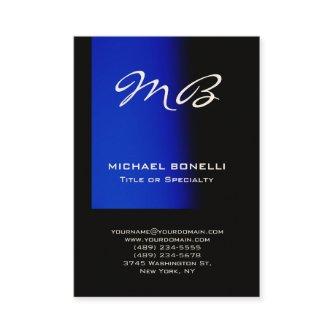 Chubby blue black monogram modern