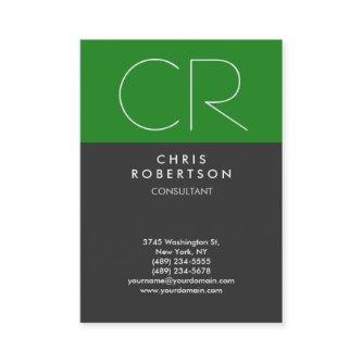 Chubby Forest Green Gray Monogram