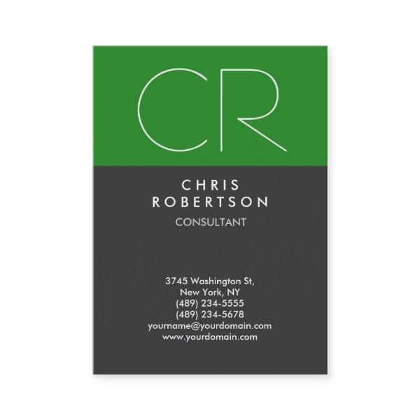 Chubby Forest Green Gray Monogram