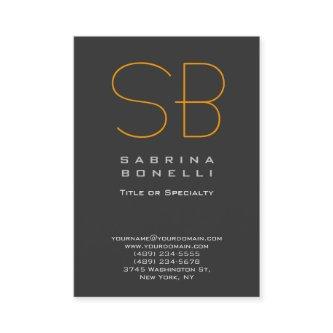 Chubby Gray Orange Yellow Monogram