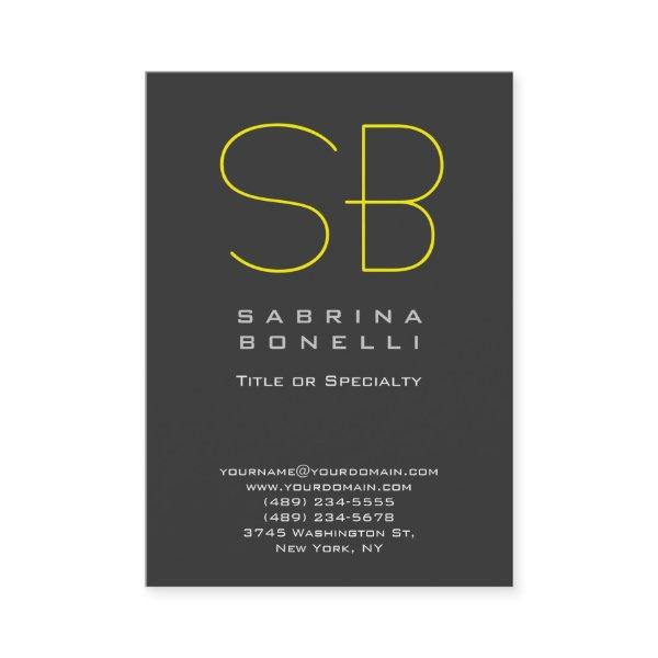 Chubby Gray Yellow Monogram
