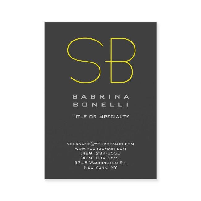 Chubby Gray Yellow Monogram