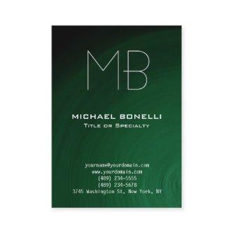 Chubby modern green monogram