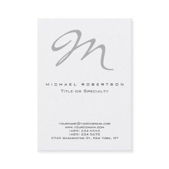 Chubby Modern Grey Monogram White