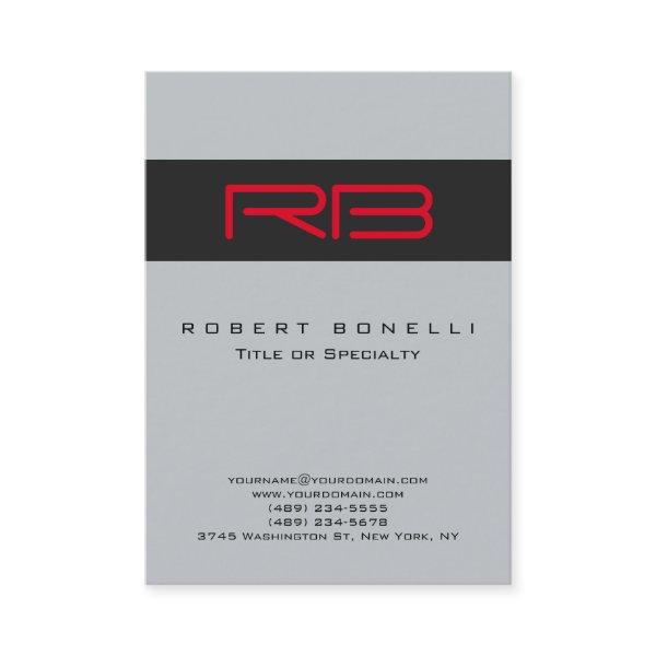 Chubby Monogram Grey Red