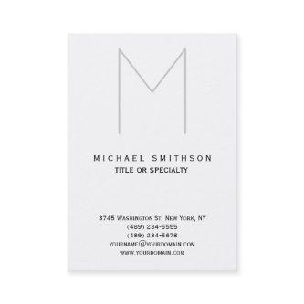 Chubby Monogram Grey White Simple
