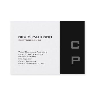 Chubby Monogram Modern White Black
