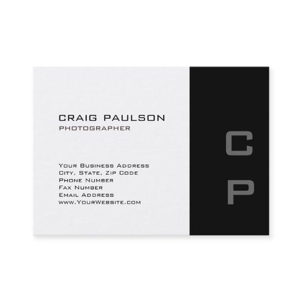 Chubby Monogram Modern White Black