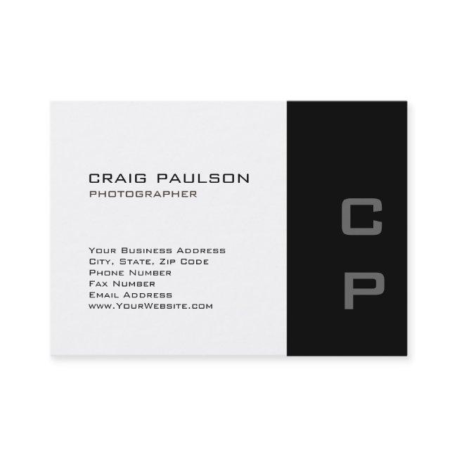 Chubby Monogram Modern White Black