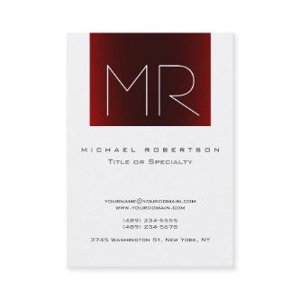 Chubby Monogram Red Striped White