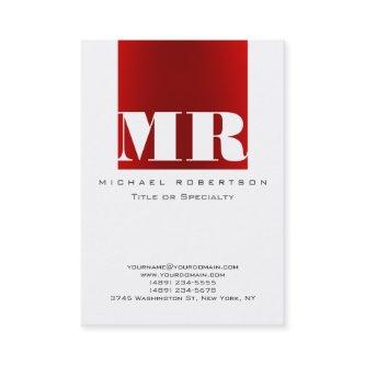 Chubby Monogram White Dark Red