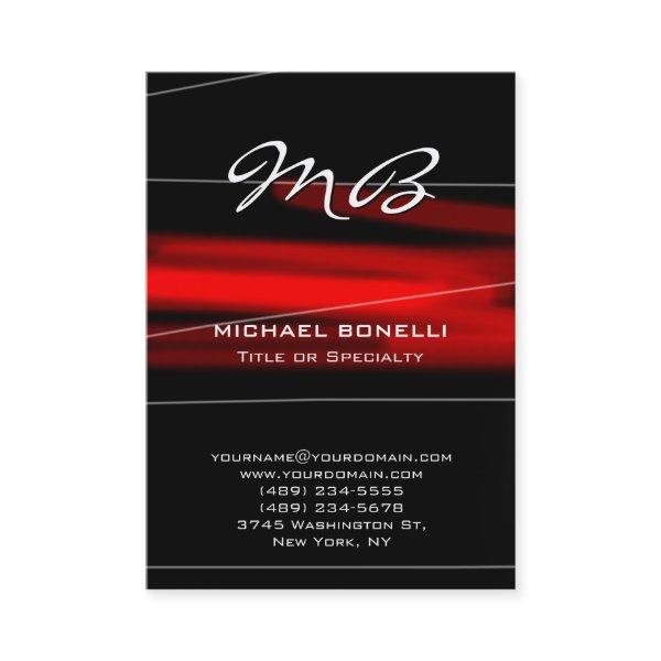 Chubby red black monogram unique