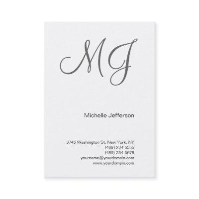 Chubby Unique Monogram White Grey