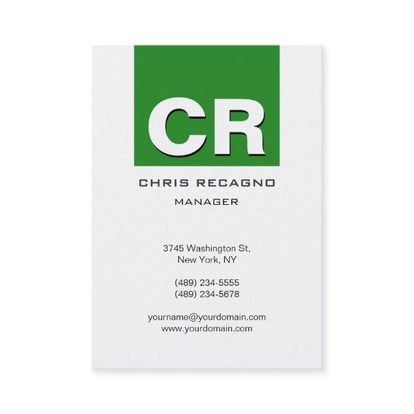 Chubby Vertical Forest Green White