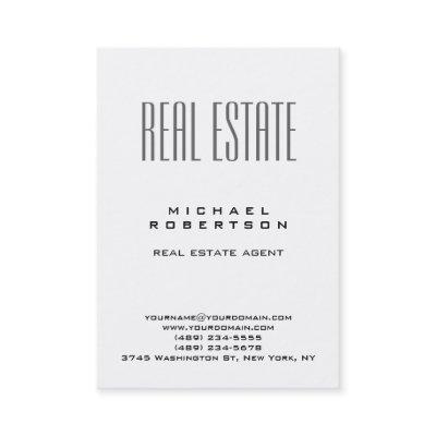 Chubby White Clean Real Estate Agent