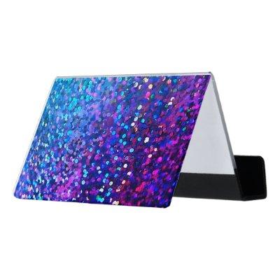 chunky purple glitter desk  holder