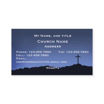 Church / religious card cross silhouette blue sky