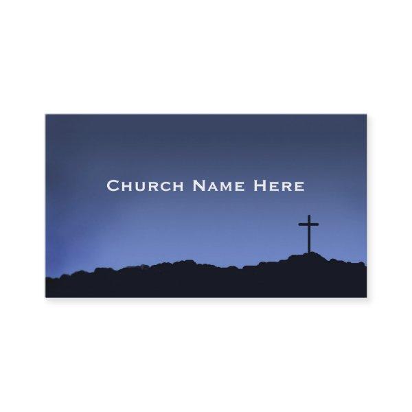 Church / religious Cross Silhouette on a blue sky