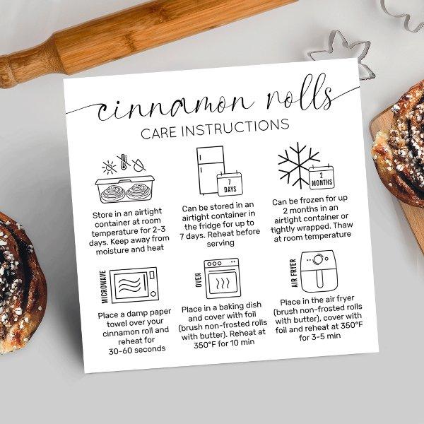 Cinnamon Rolls Instructions Minimal Cake Bakery Square