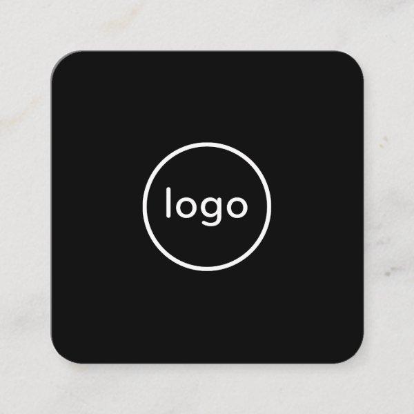 Circle professional black add your custom logo square