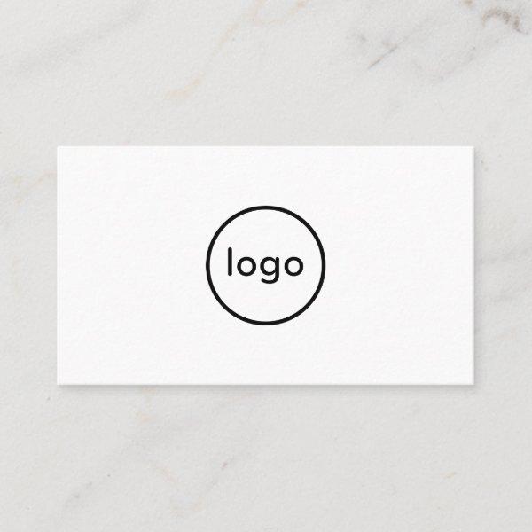 Circle professional white add your custom logo