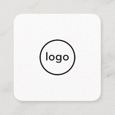 Circle professional white add your custom logo square