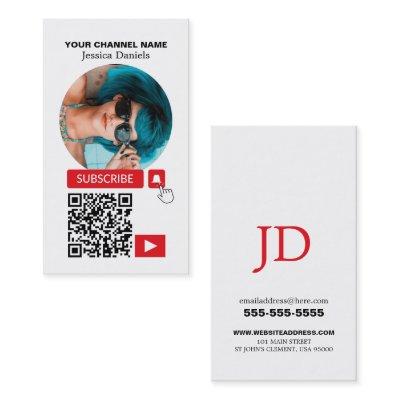 Circled Photo & QR Code, Youtube - Vlogger