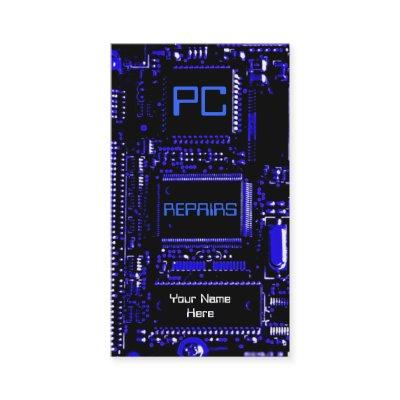 Circuit Blue 'PC repairs'  white