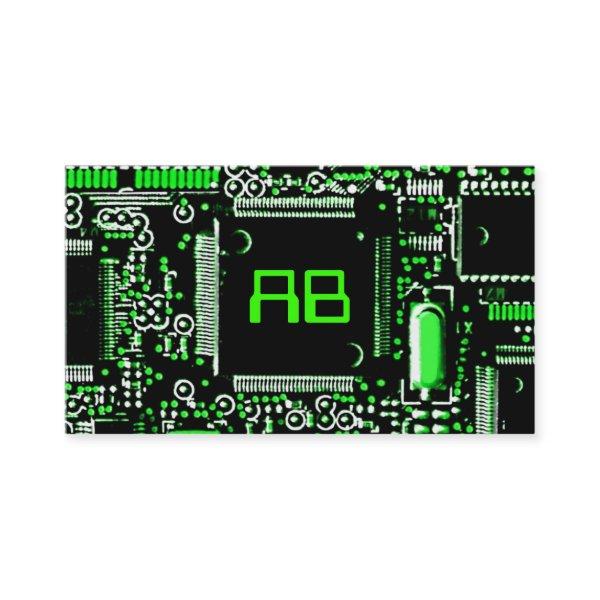 Circuit Green 2 'monogram  template