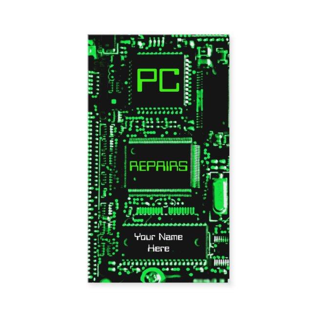 Circuit Green 'PC repairs'  green