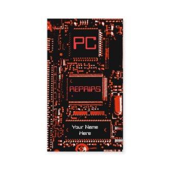 Circuit Red 'PC repairs'  red