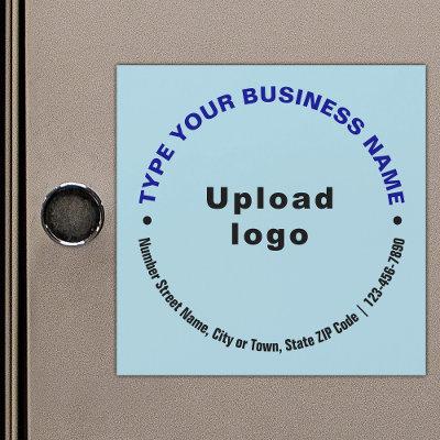 Circular Business Texts, Light Blue Magnetic Card