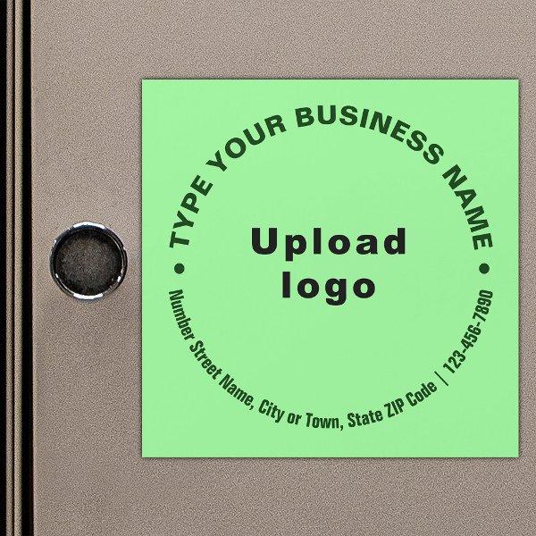 Circular Business Texts, Light Green Magnetic Card