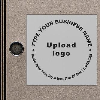 Circular Business Texts on Gray Magnetic Card