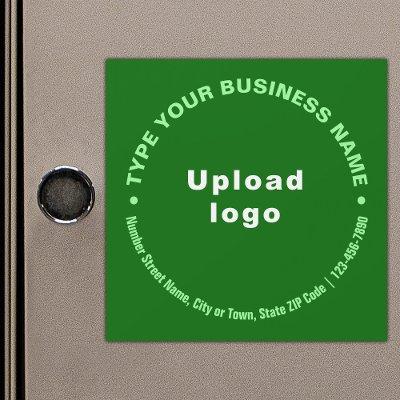 Circular Business Texts on Green Magnetic Card