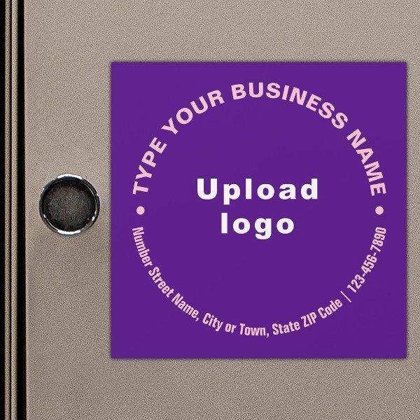 Circular Business Texts on Purple Magnetic Card