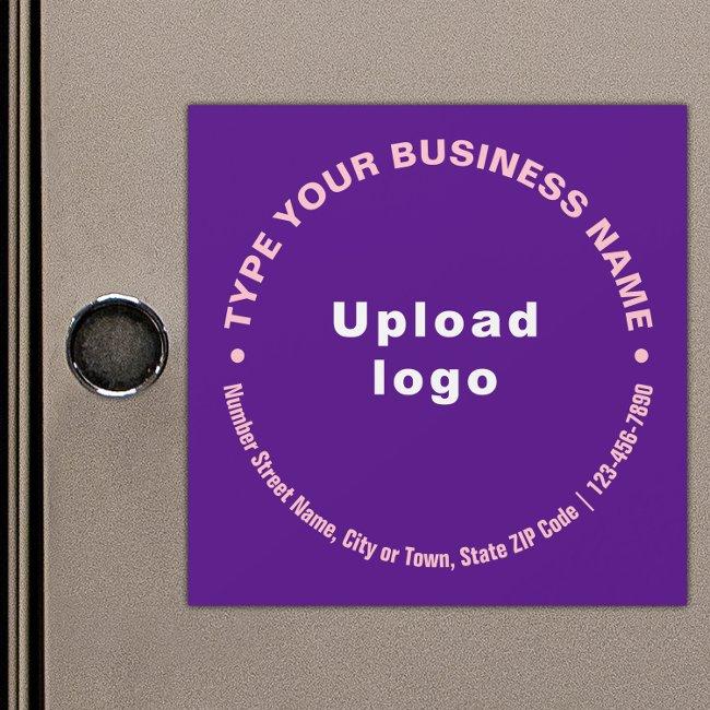 Circular Business Texts on Purple Magnetic Card