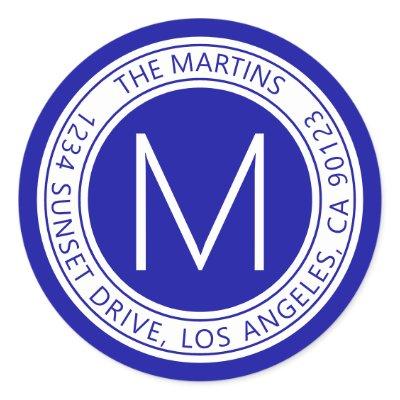 Circular Return Address or Circular Text Message Classic Round Sticker