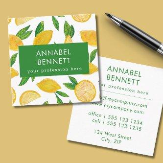 Citrus Lemon pattern professional Square