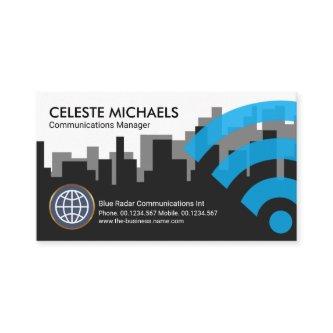 City Building Skyline Blue Radar Communications