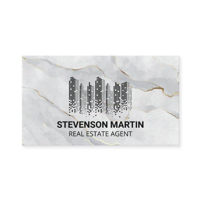 City Buildings | White Marble Gold